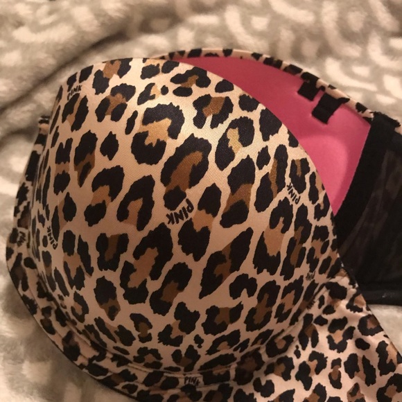 VC pink leopard print strapless bras - Picture 2 of 6